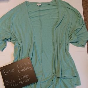 Large Mint Lularoe Lindsay. Fits sizes 18-22 EUC